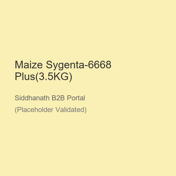 Maize Sygenta-6668 Plus(3.5KG)